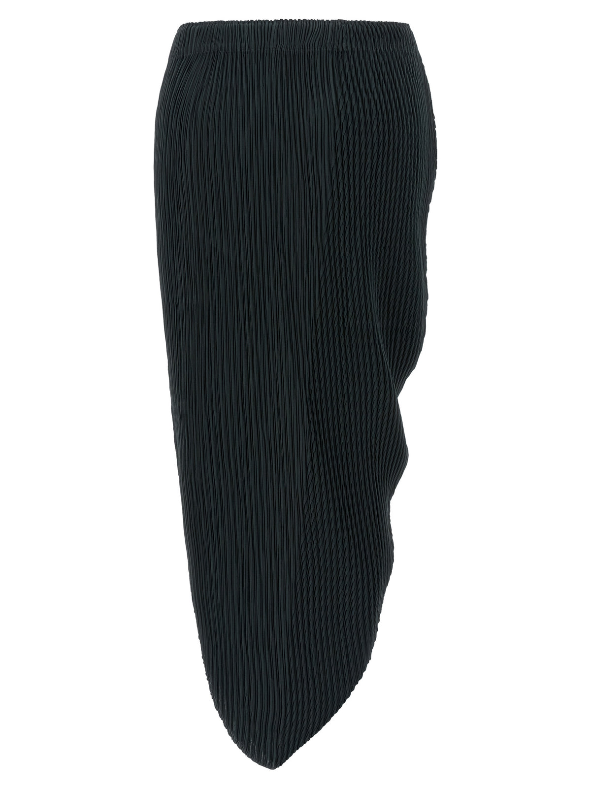 Issey Miyake Blue Polyester Midi Skirt
