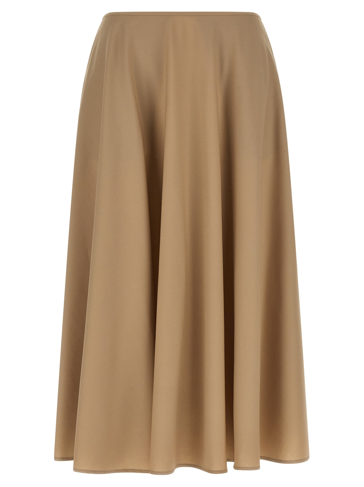 Moschino Beige Virgin Wool Midi Skirt