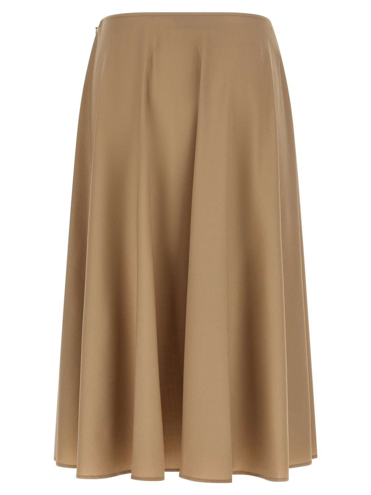 Moschino Beige Virgin Wool Midi Skirt