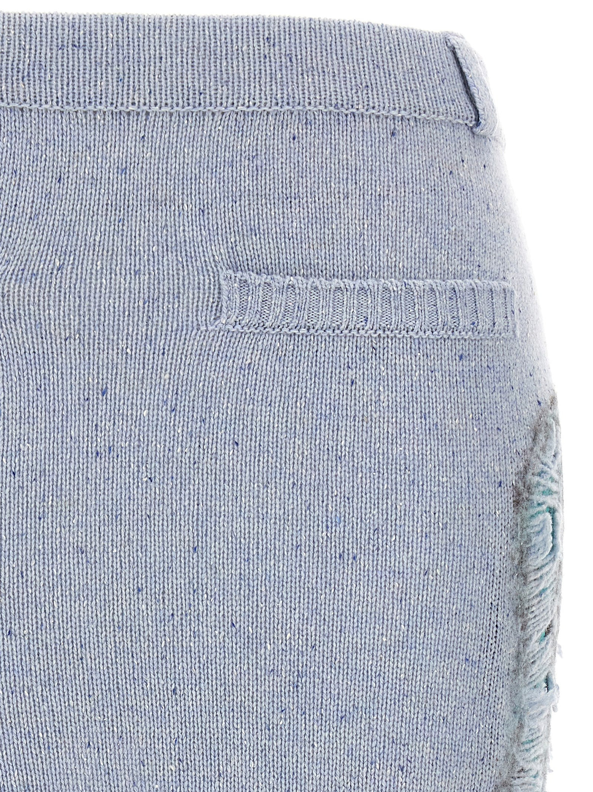 Moschino Blue Wool Midi Skirt