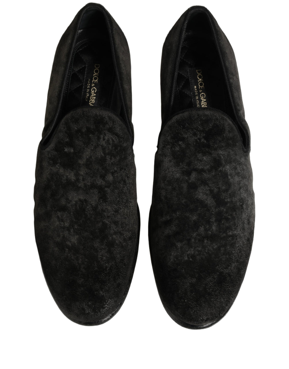 Dolce & Gabbana Black Suede Slip On Men Slippers Loafers Shoes