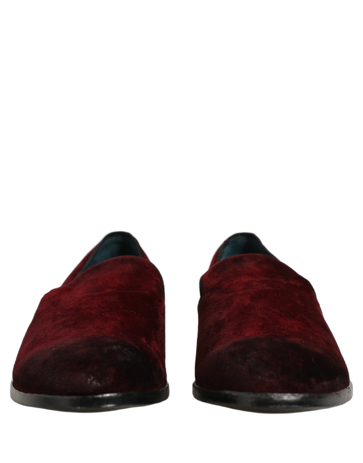 Dolce & Gabbana Maroon Suede Slip On Slippers Loafers Shoes