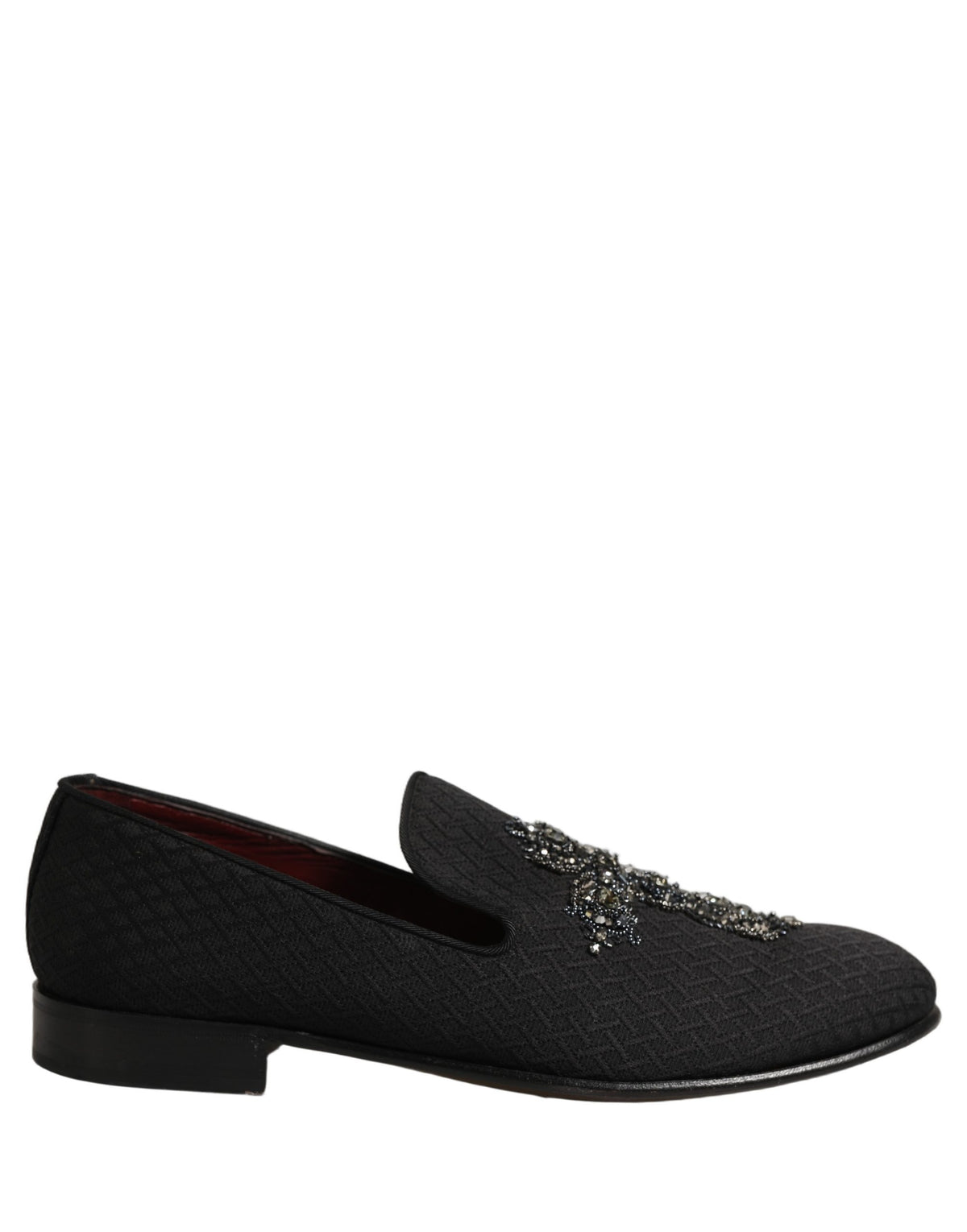 Dolce & Gabbana Black Suede Cross Slip On Men Loafers Shoes