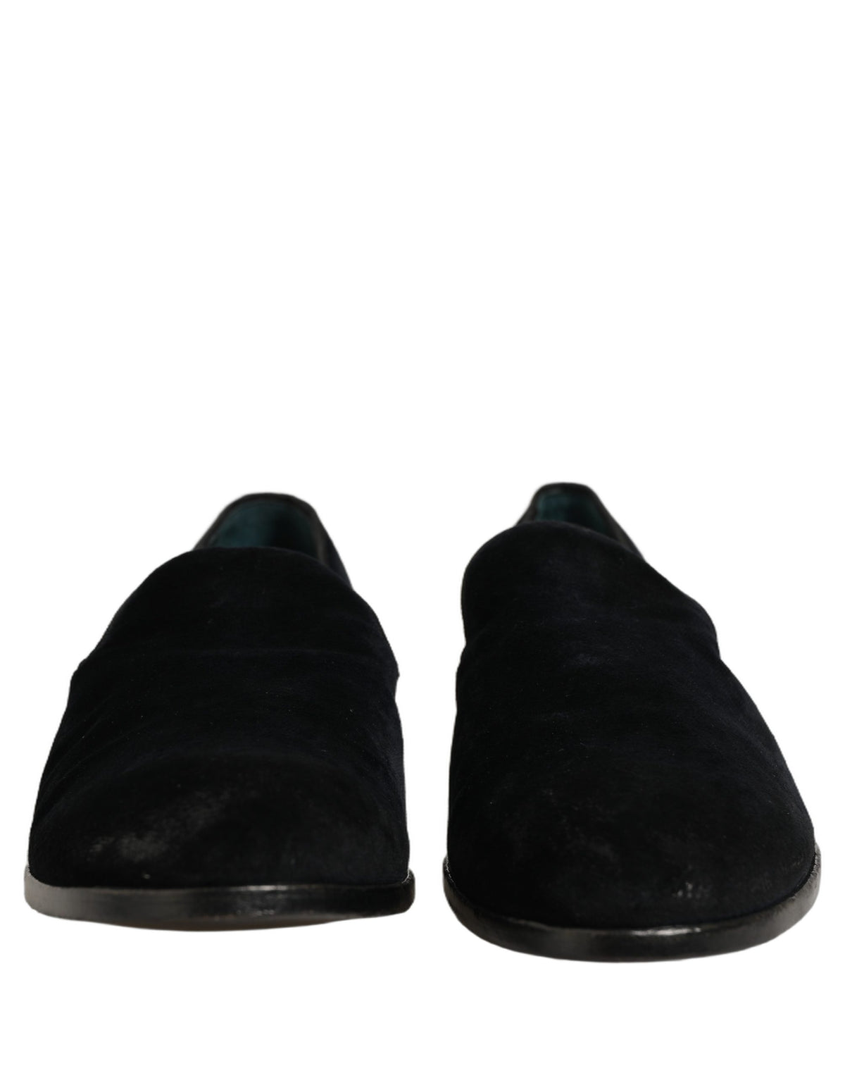 Dolce & Gabbana Black Suede Slip On Slippers Loafers Shoes