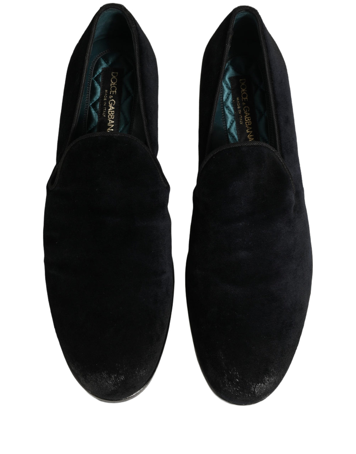 Dolce & Gabbana Black Suede Slip On Slippers Loafers Shoes