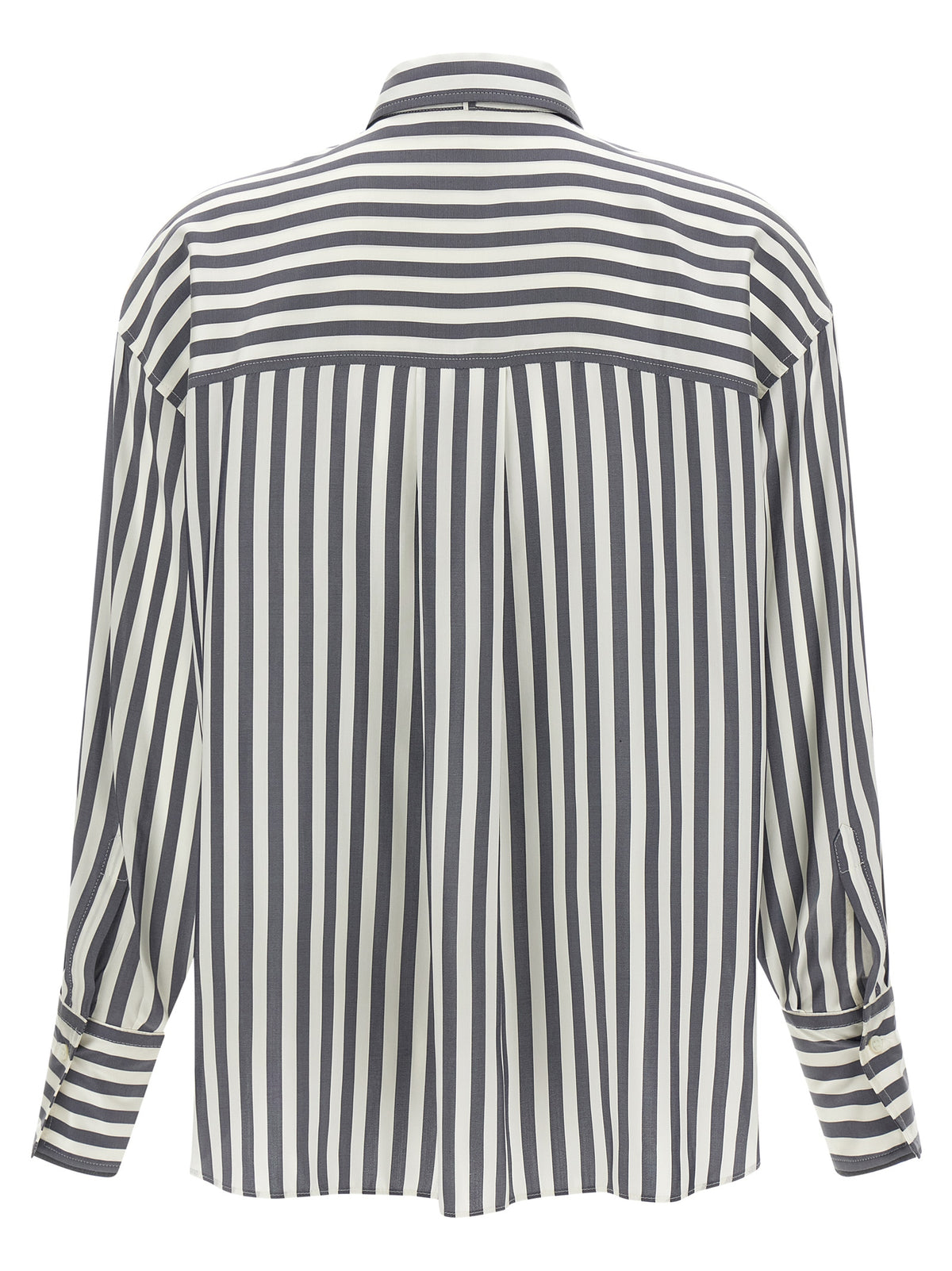 Brunello Cucinelli Gray Silk Blouse