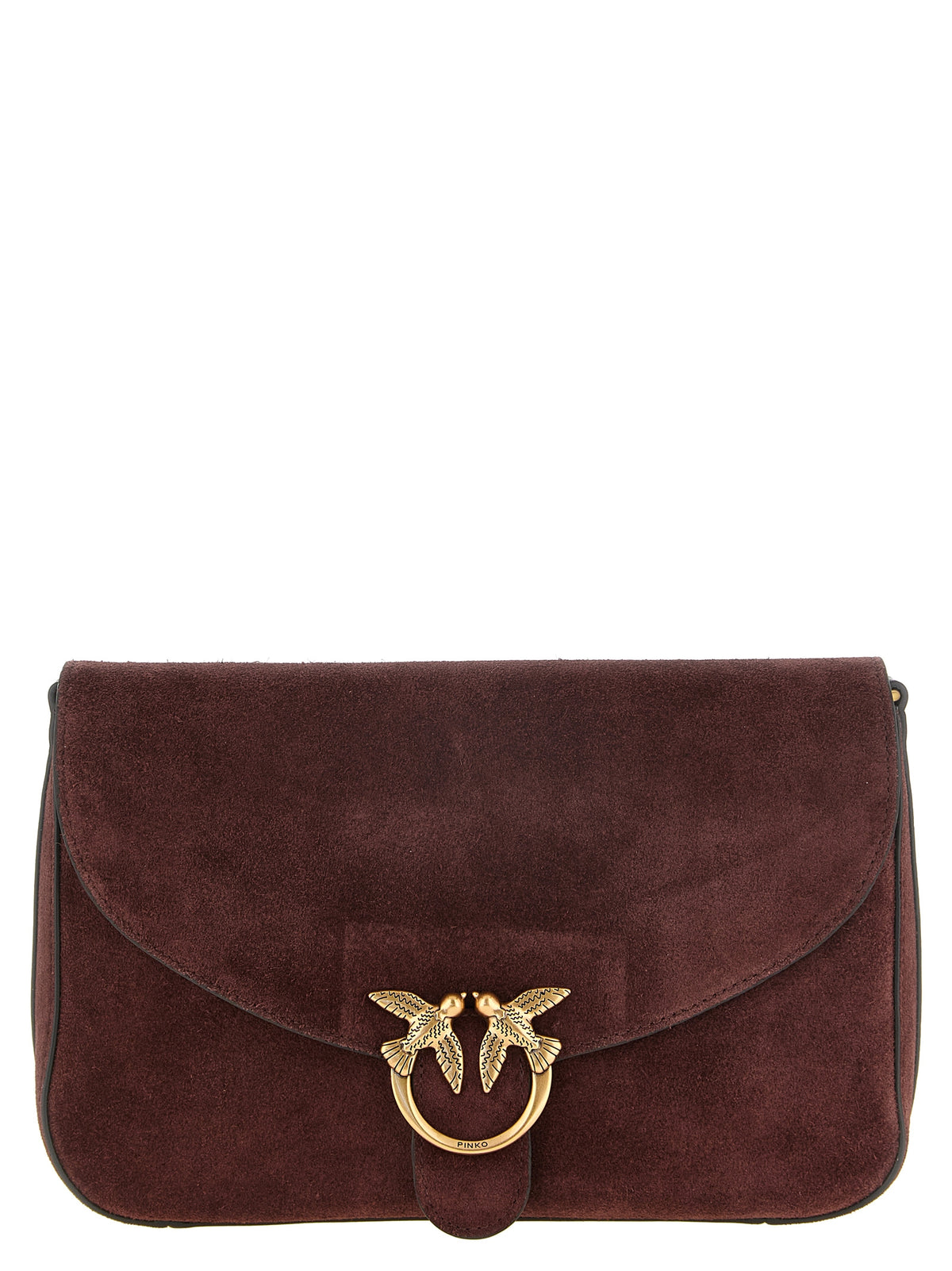PINKO Bordeaux Calfskin Crossbody Bag