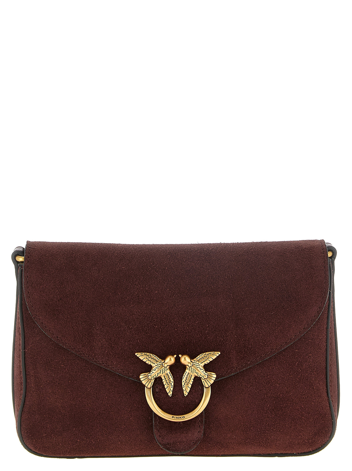 PINKO Bordeaux Calfskin Crossbody Bag