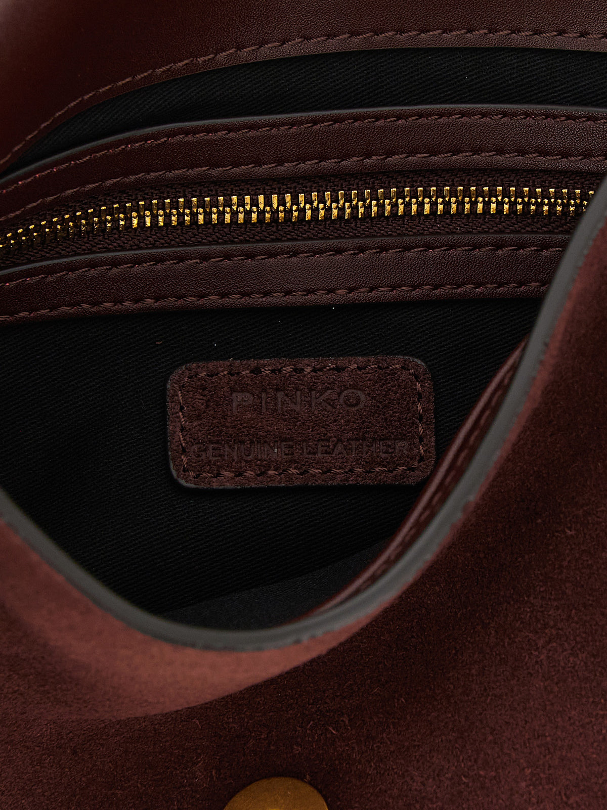 PINKO Bordeaux Calfskin Crossbody Bag