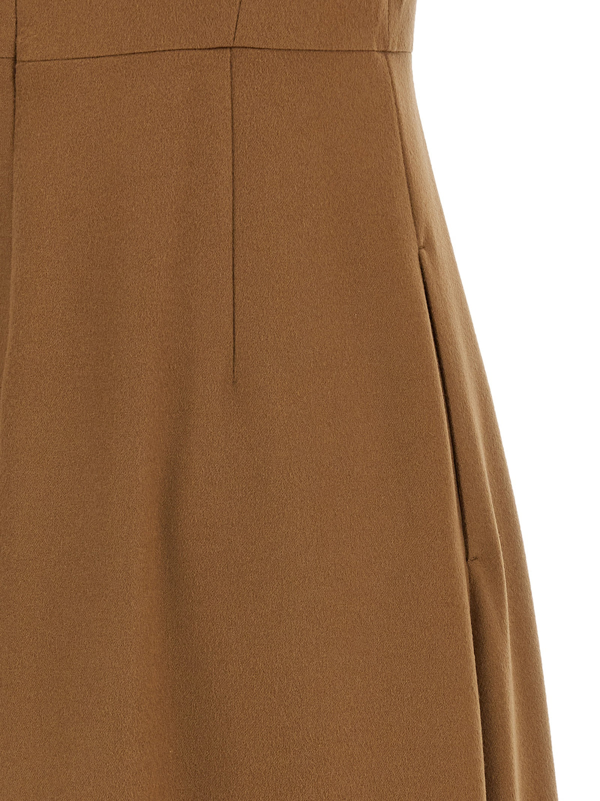 Max Mara Brown Wool Midi Dress