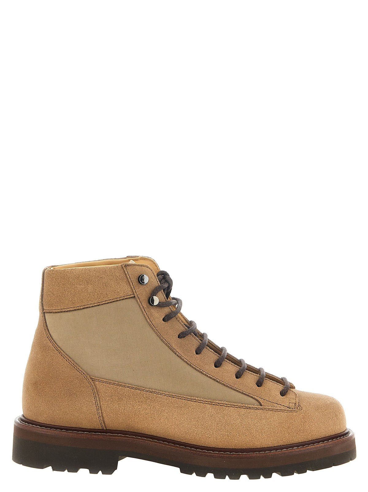 Brunello Cucinelli Beige Calfskin Ankle Boots