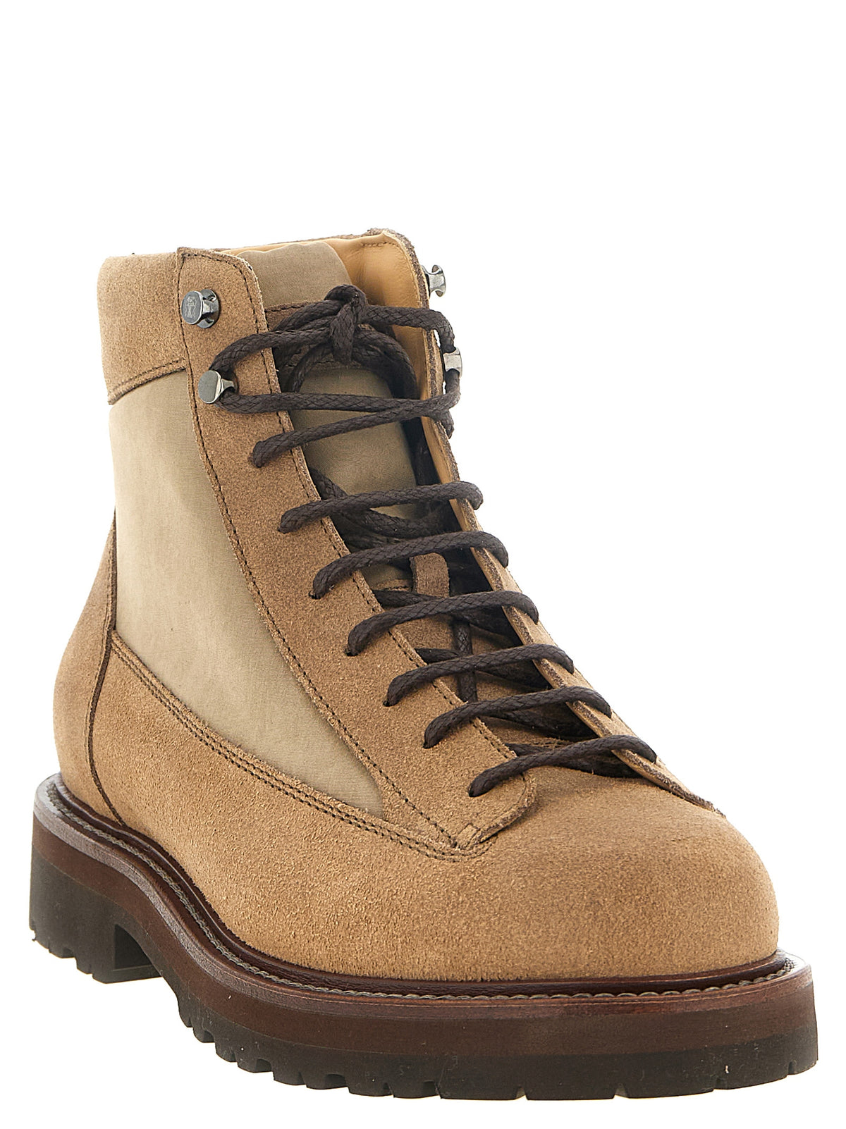 Brunello Cucinelli Beige Calfskin Ankle Boots