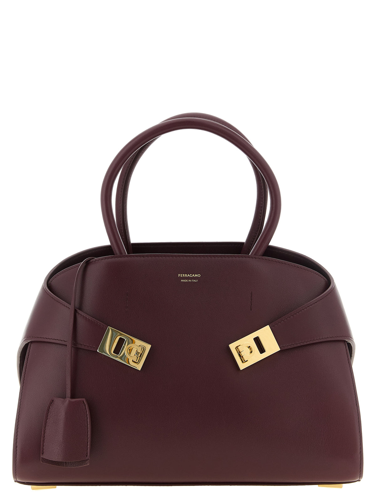 Ferragamo Bordeaux Calfskin Handbag