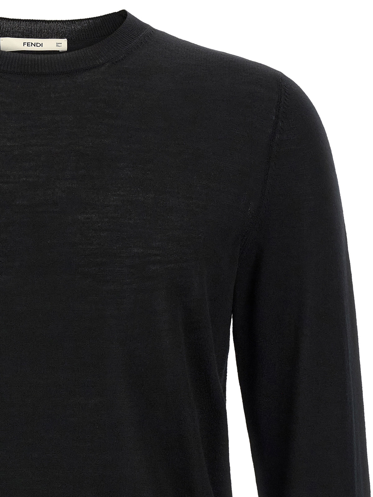 Fendi Black Virgin Wool Cardigan
