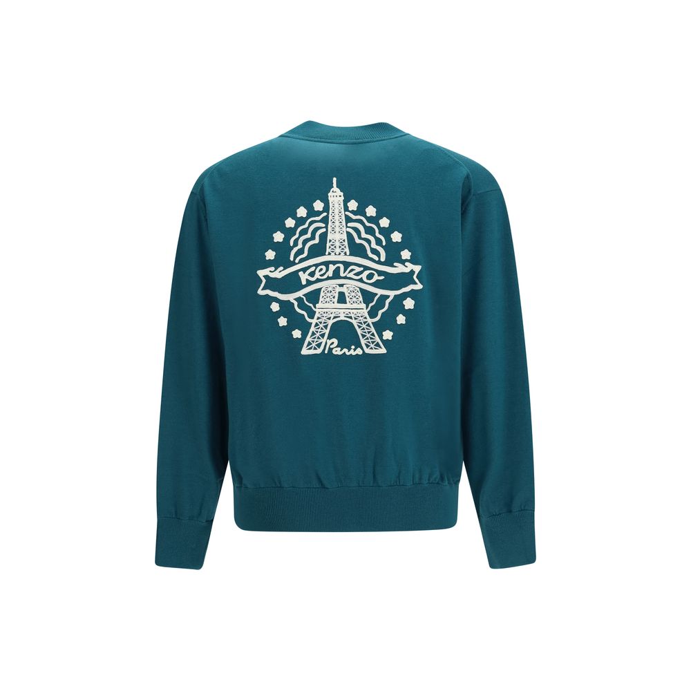 Kenzo Bicolor Wool Oves Aries Cardigan
