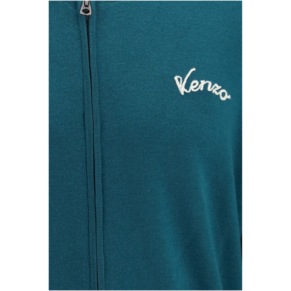 Kenzo Bicolor Wool Oves Aries Cardigan