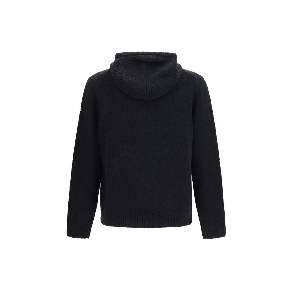 Moncler Black Wool Oves Aries Hoodie