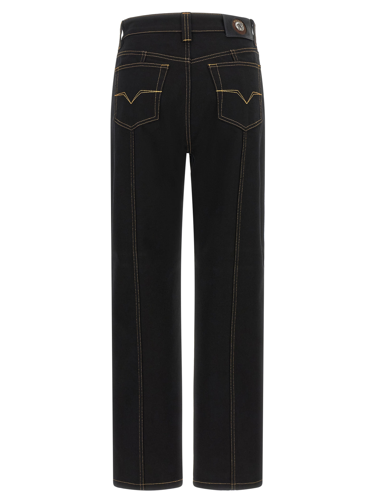 Versace Black Cotton High-Waisted Jean