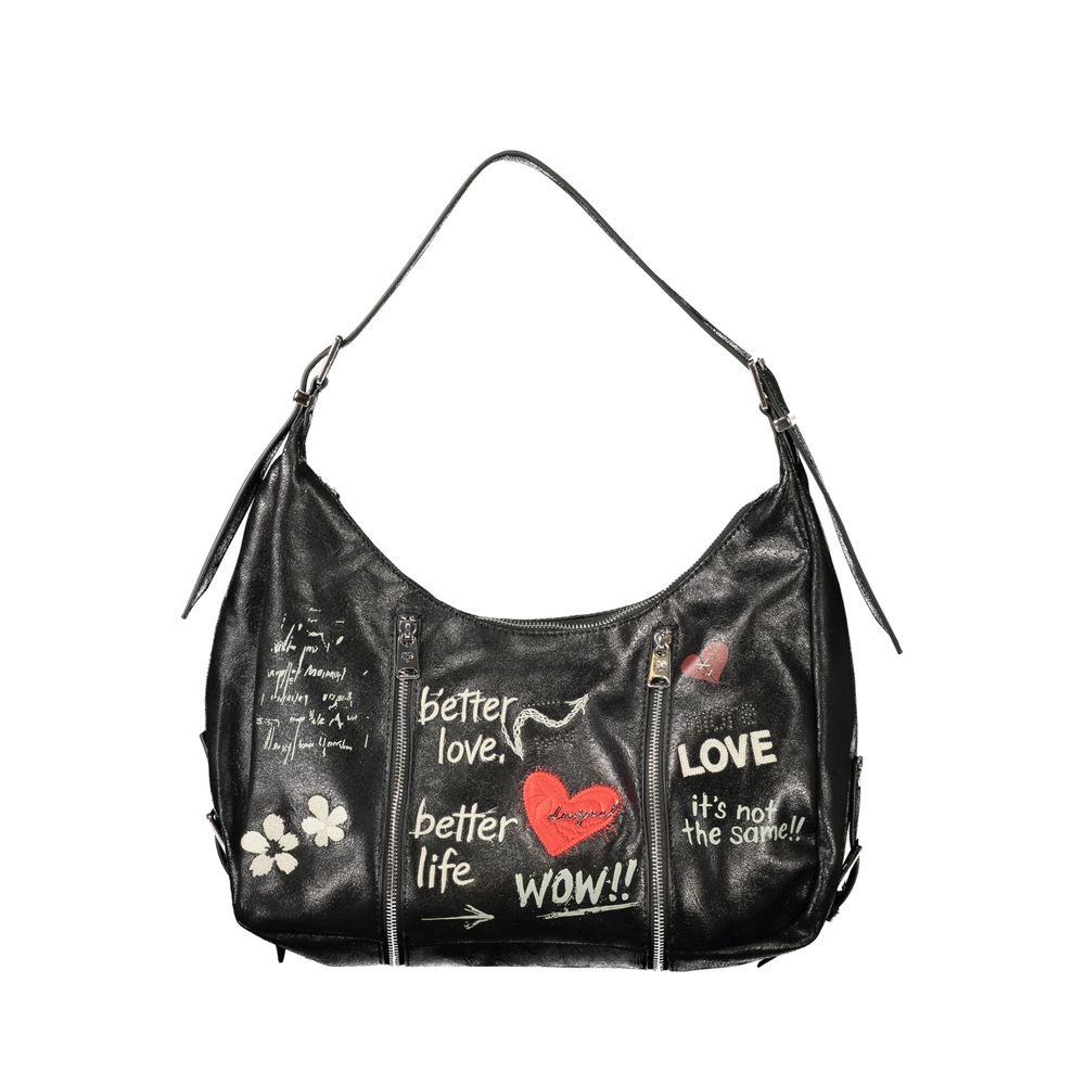 Desigual Nero Poliuretano Donna Bag