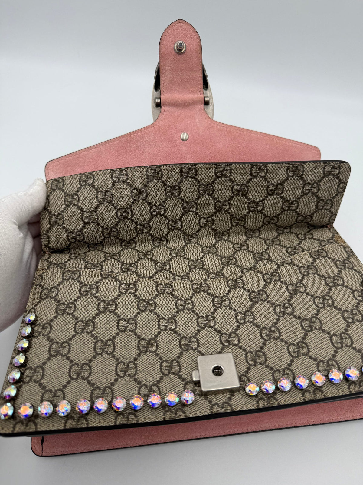 Gucci GUCCI DIONYSUS GG Supreme with Diamonds Handbag