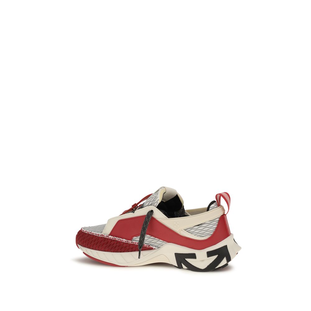 Off-White Red Polyester Athletic Sneakers