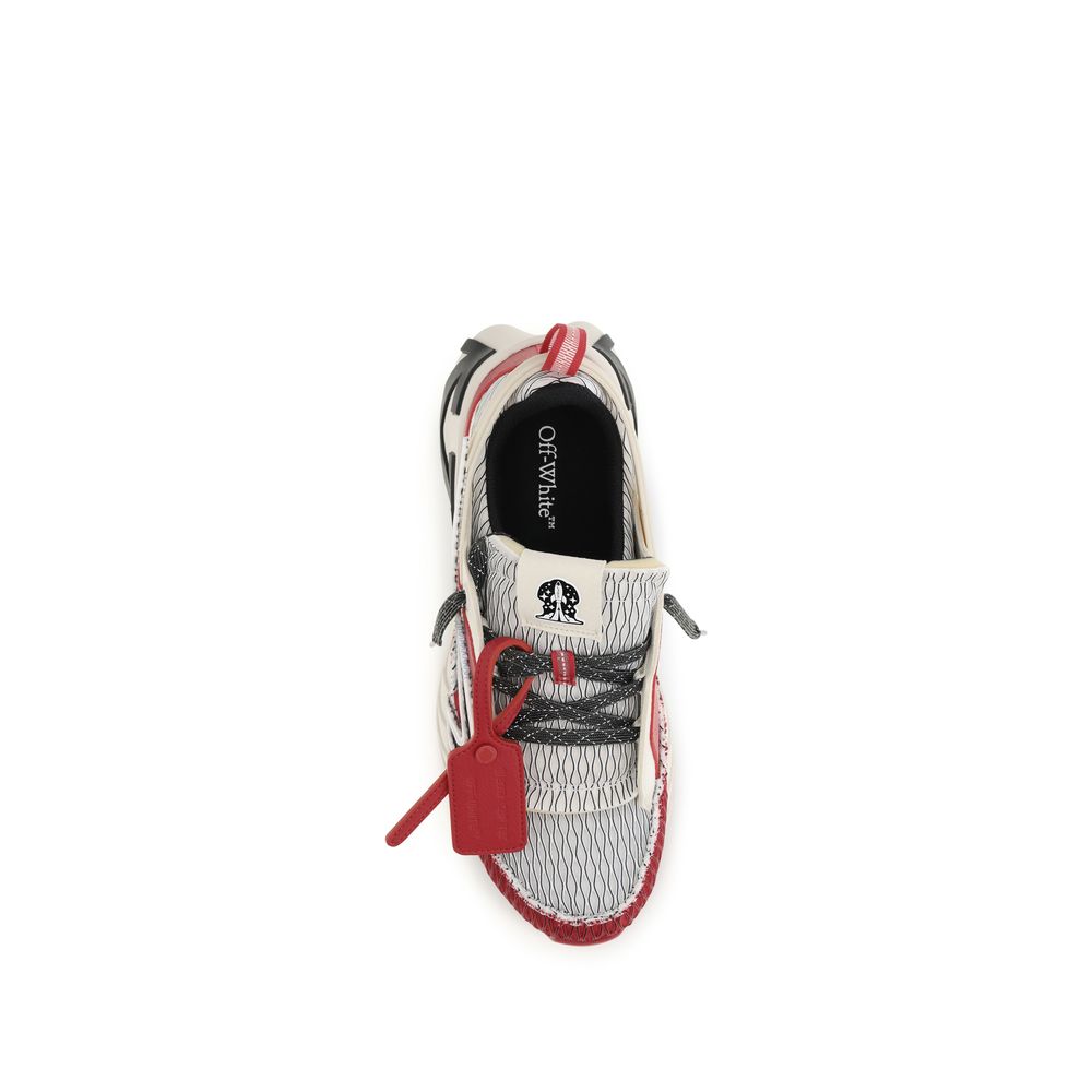 Off-White Red Polyester Athletic Sneakers