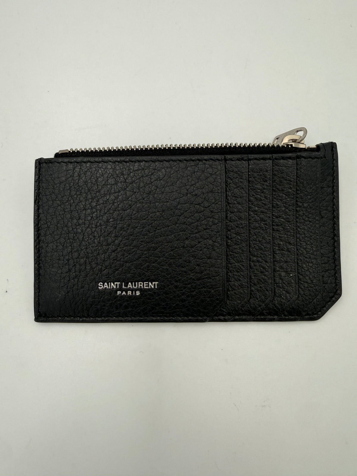 Saint Laurent SAINT LAURENT Zip in Deerskin Cardholder