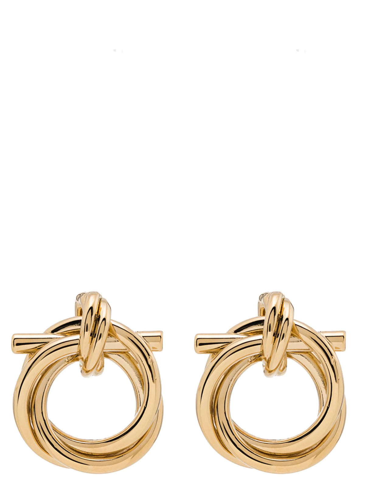 Ferragamo Gold Brass Earrings