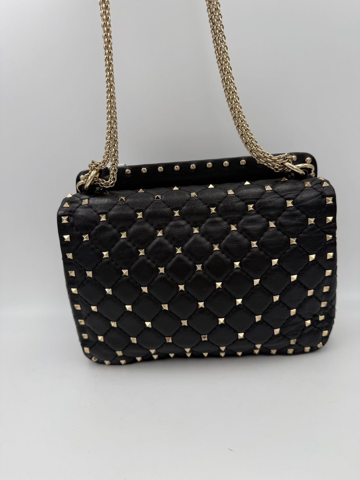 Valentino Garavani VALENTINO GARAVANI Rockstud Spike Black Handbag