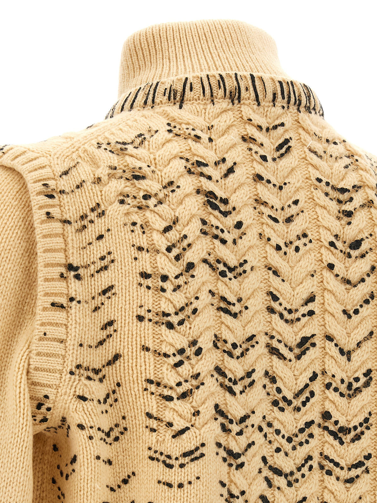 Maison Margiela Beige Virgin Wool Cardigan