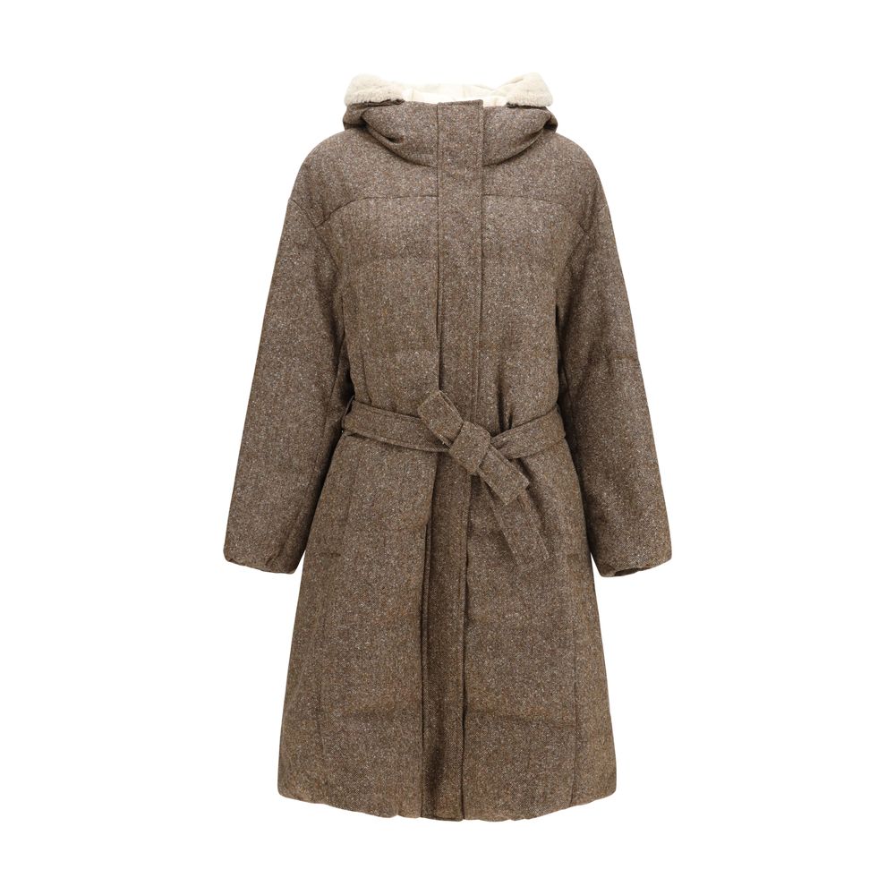 Brunello Cucinelli Brown Wool Oves Aries Coat