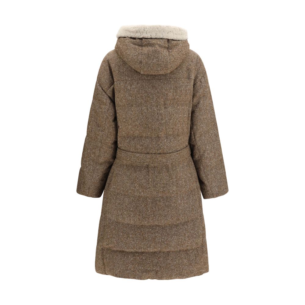 Brunello Cucinelli Brown Wool Oves Aries Coat