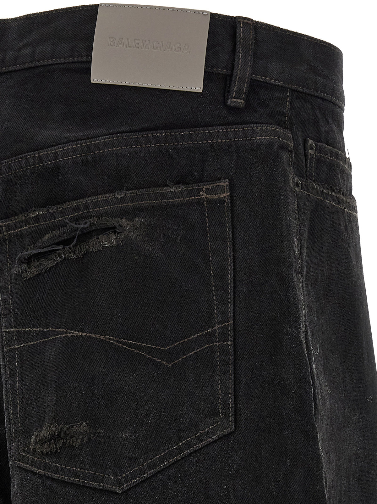 Balenciaga Black Cotton Jeans Denim