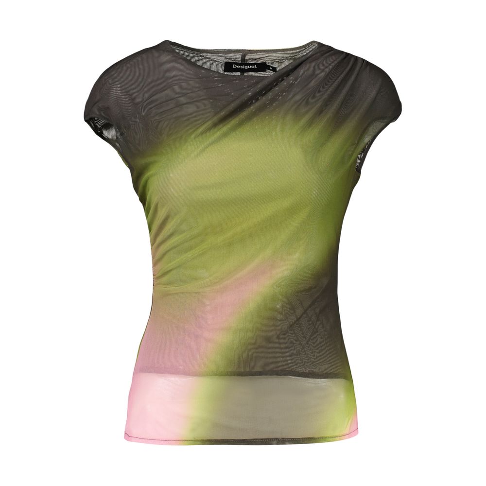 Desigual Green Polyester T-Shirt