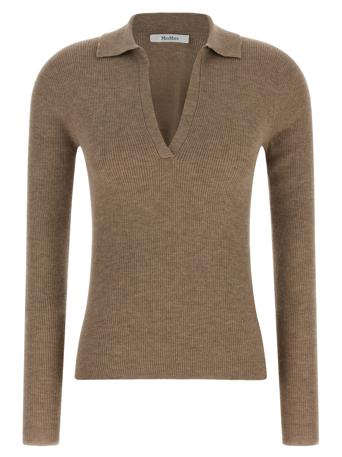 Max Mara Beige Cashmere Polo Shirt