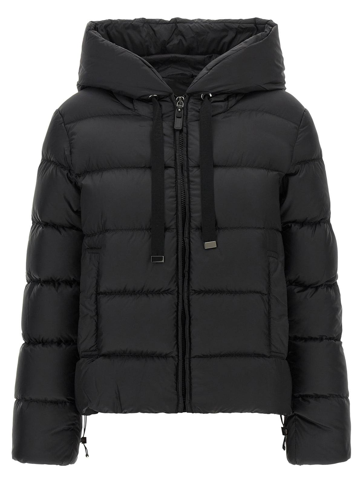 Max Mara Black Polyester Full-Length Jacket