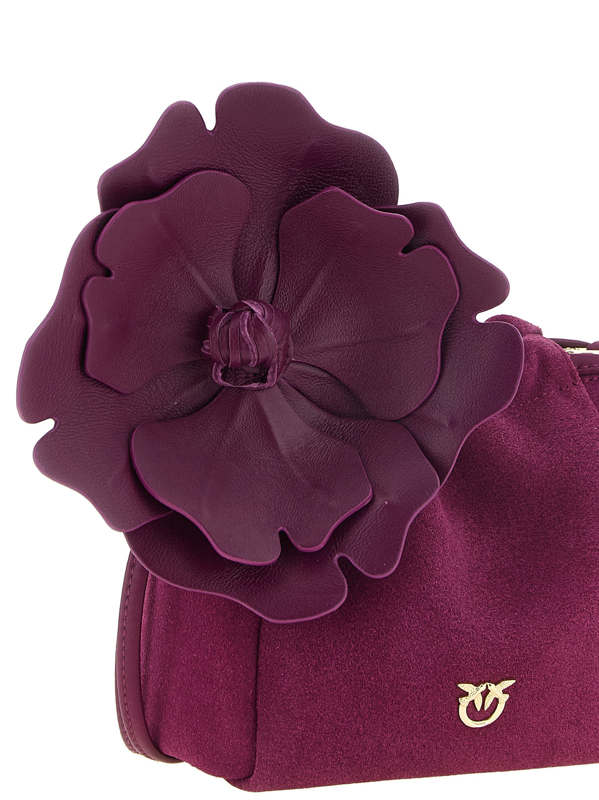 PINKO Purple Lambskin Clutch Bag