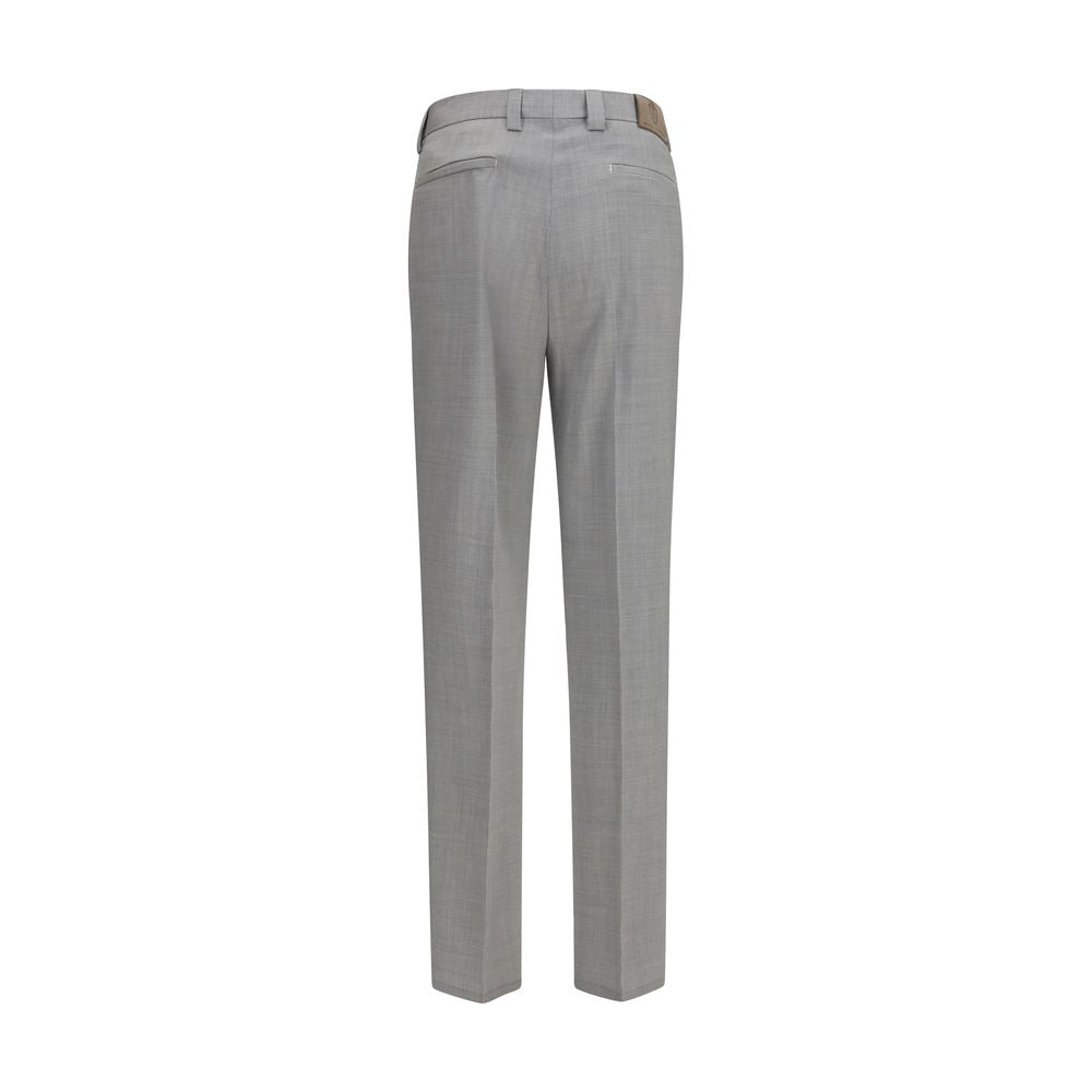 Brunello Cucinelli Gray Wool Oves Aries Dress Pants