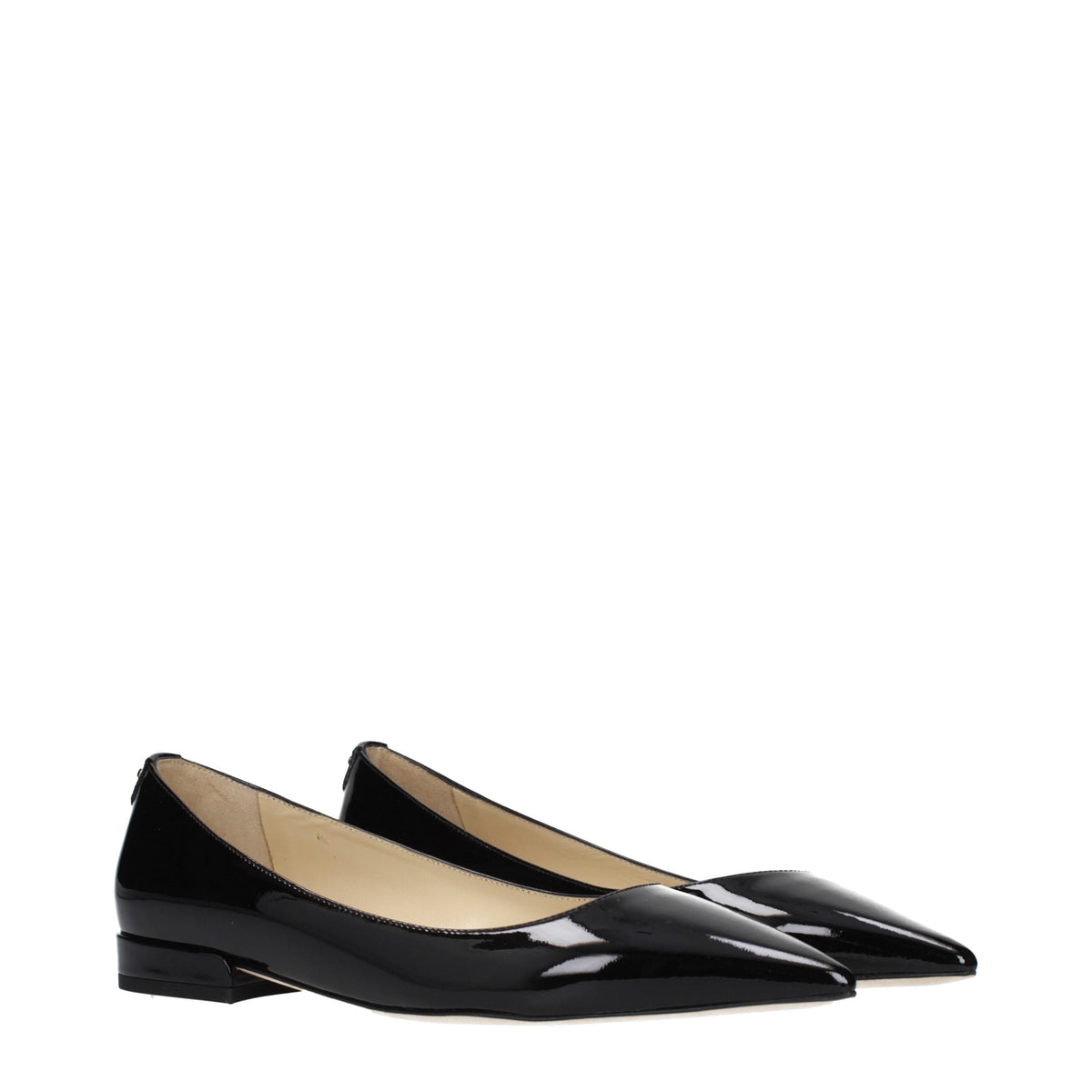 Jimmy Choo Black Leather Flats