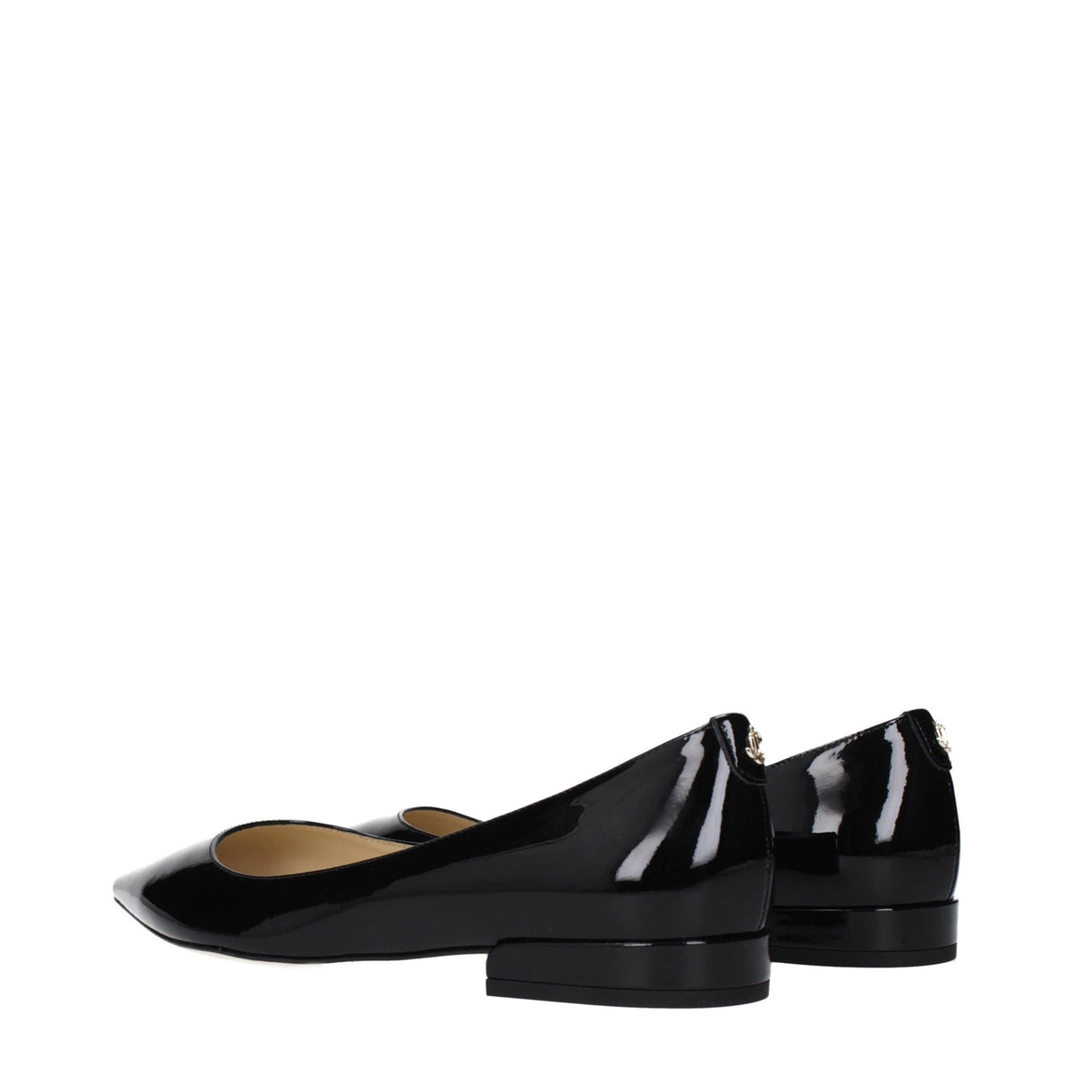 Jimmy Choo Black Leather Flats