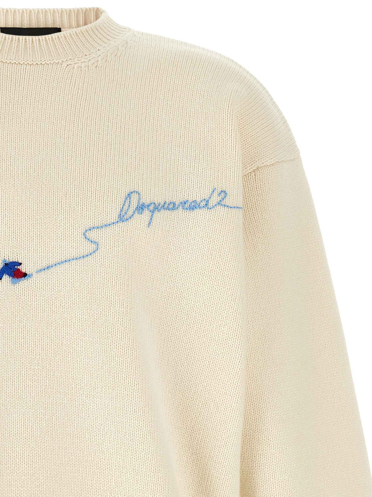 Dsquared² White Wool Cardigan