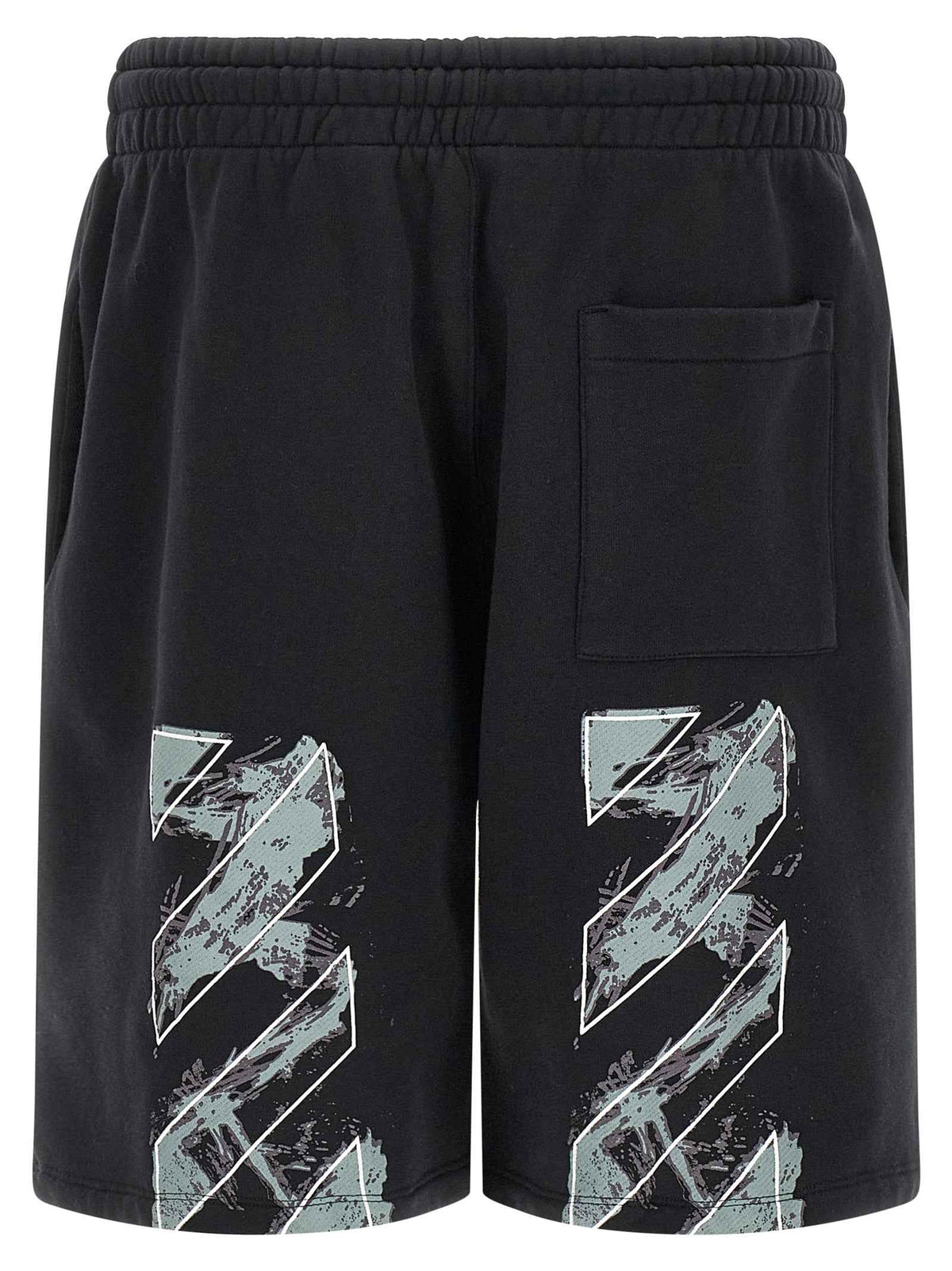 Off-White Black Cotton Bermuda Shorts