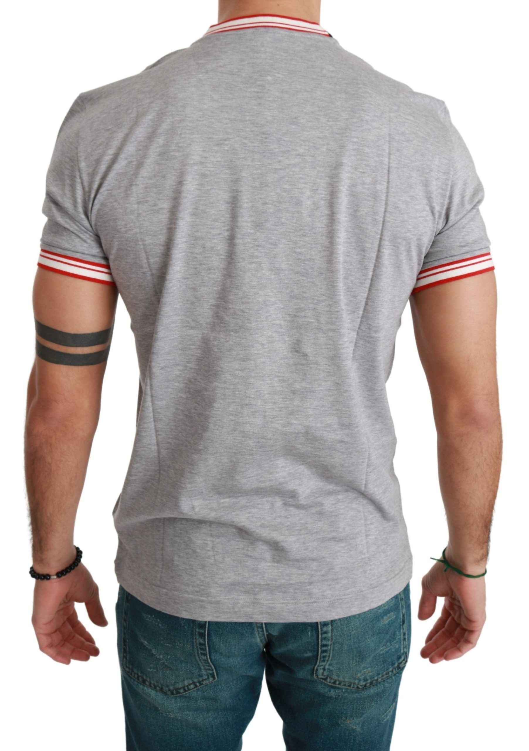Dolce & Gabbana Gray Cotton Top 2019 Year of the Pig T-shirt