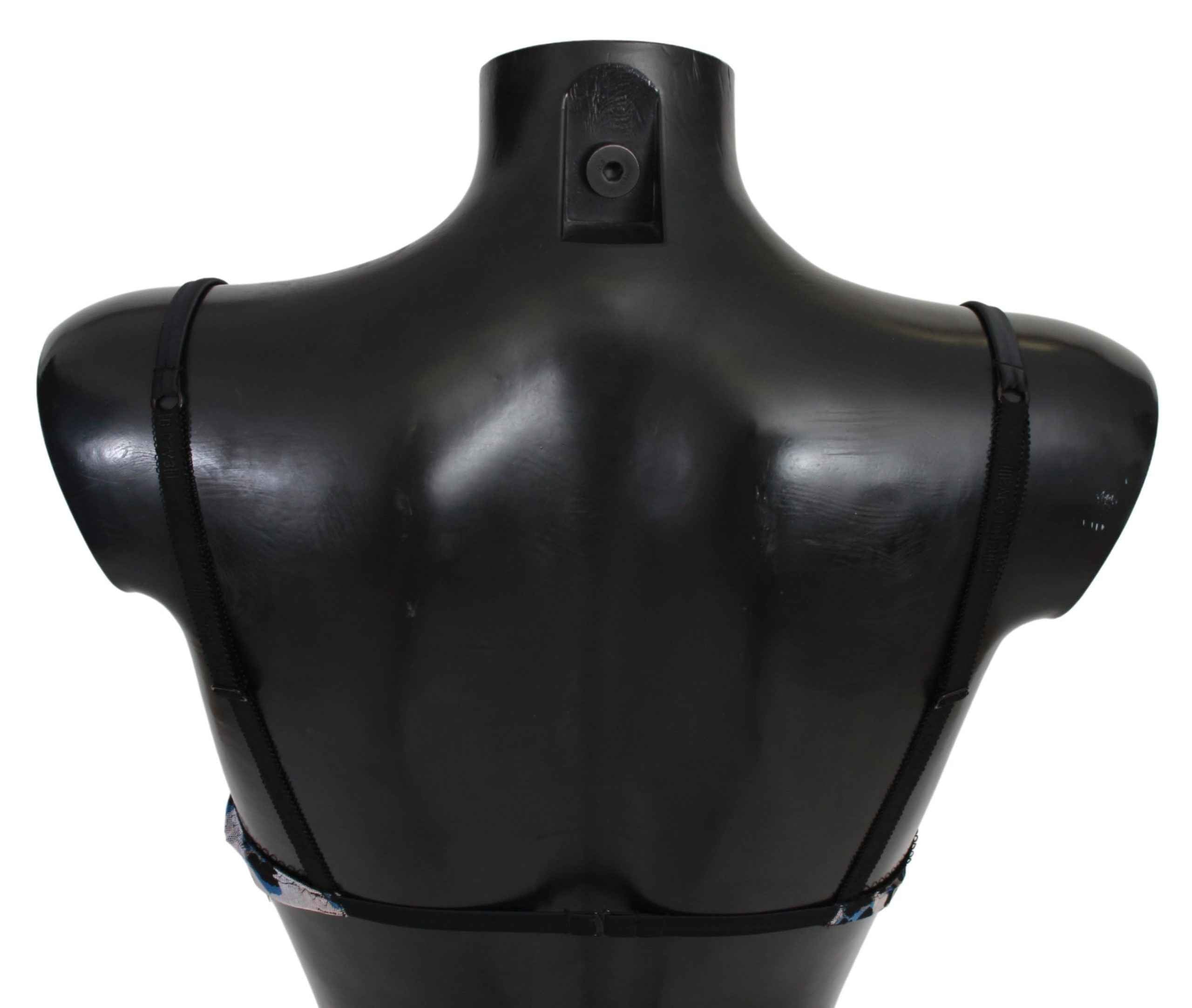 Roberto Cavalli Black Lace Reggiseno Nylon Bra Underwear