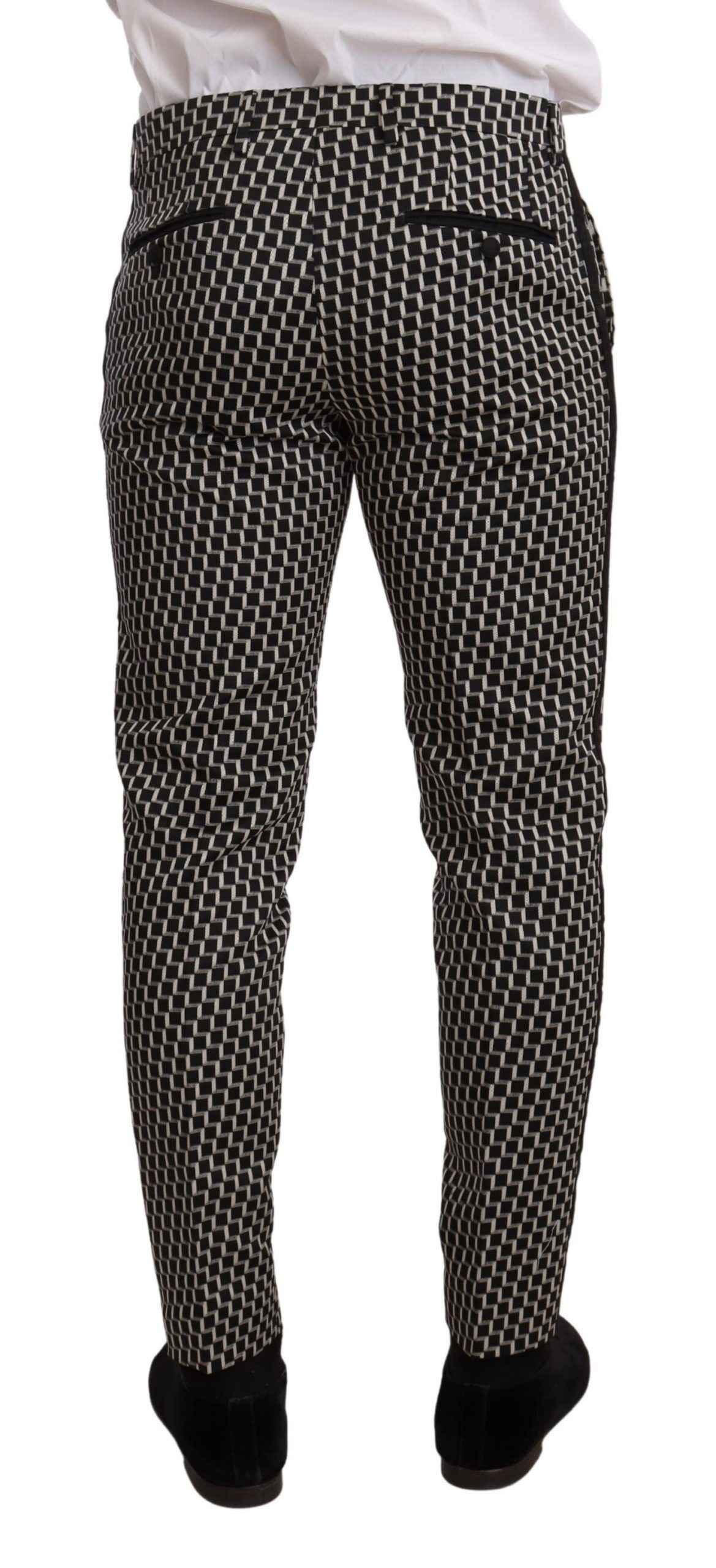 Dolce & Gabbana Black White Check 3 Piece Set MARTINI Suit