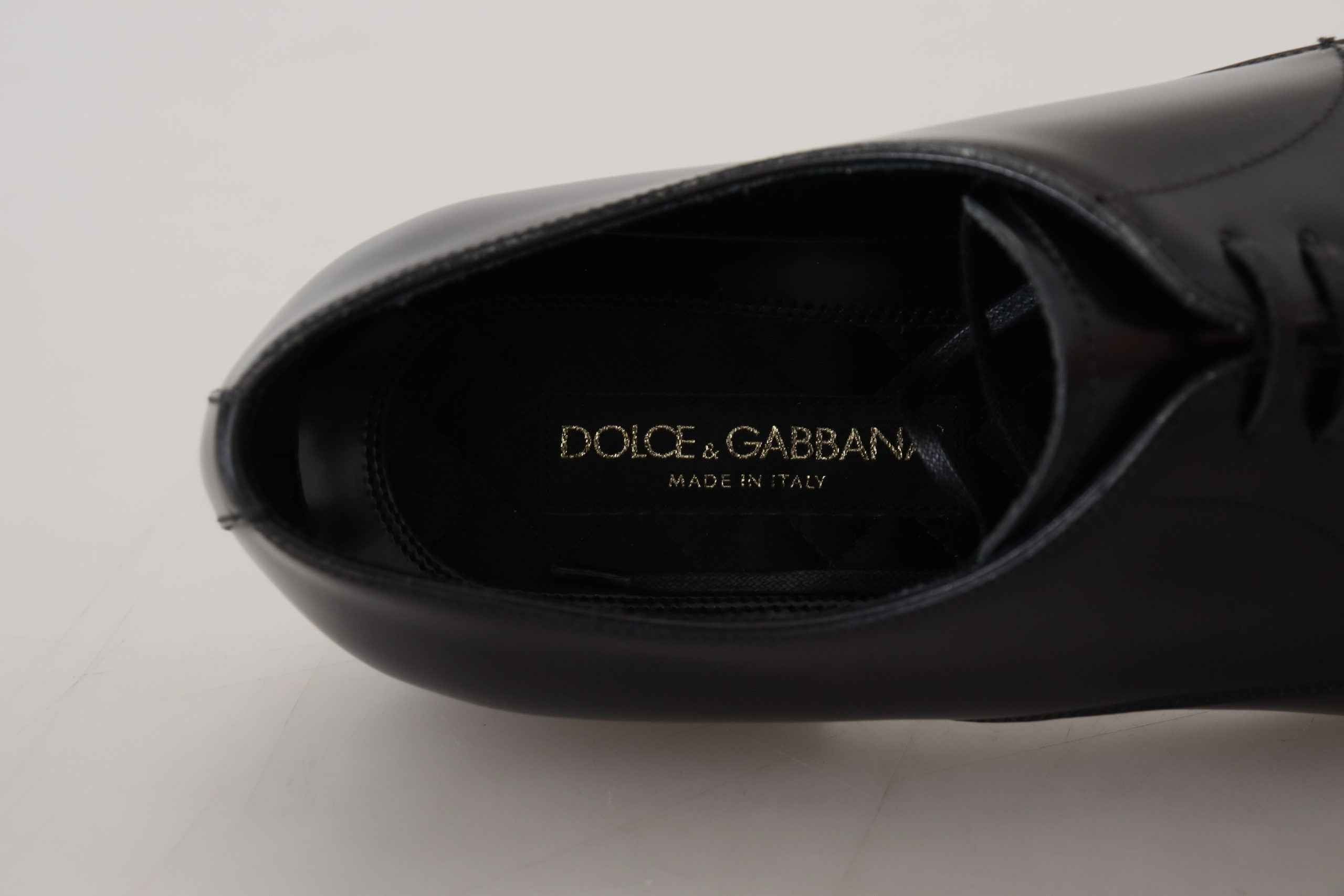 Dolce & Gabbana Black Leather Formal Dress Shoes