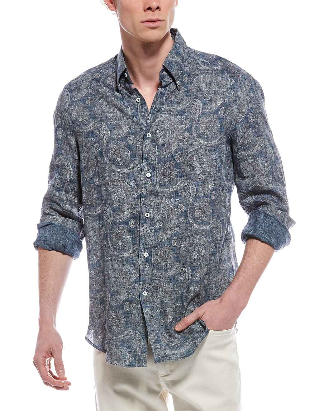 BRUNELLO CUCINELLI MEN'S SHIRT MM6560038_C001 NWT