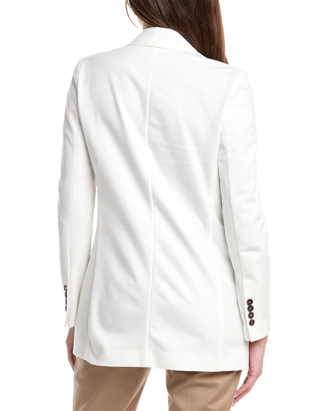 BRUNELLO CUCINELLI WOMEN'S OFF WHITE TAILORED BLAZER