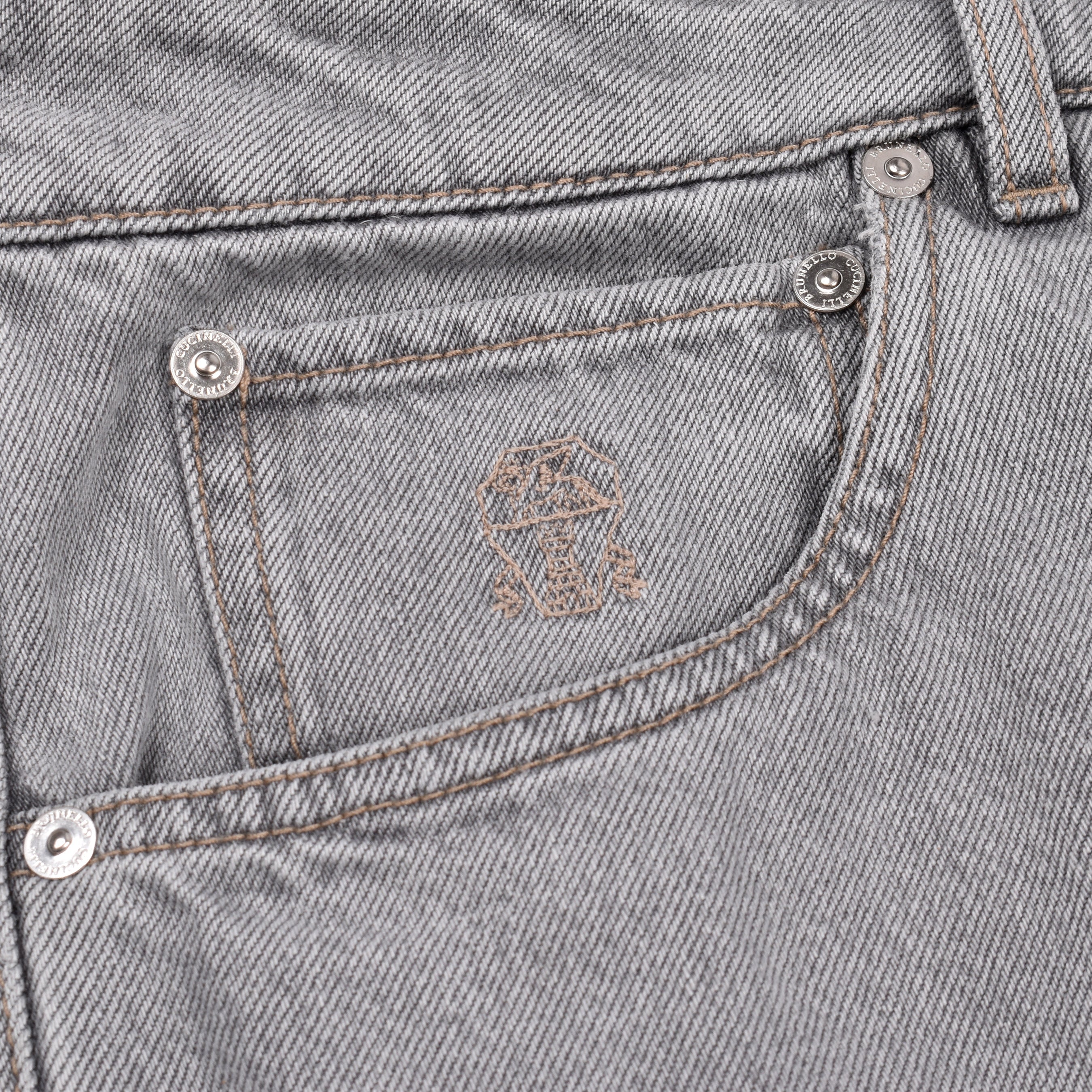 BRUNELLO CUCINELLI MEN'S LIGHT DENIM FIVE-POCKET JEANS