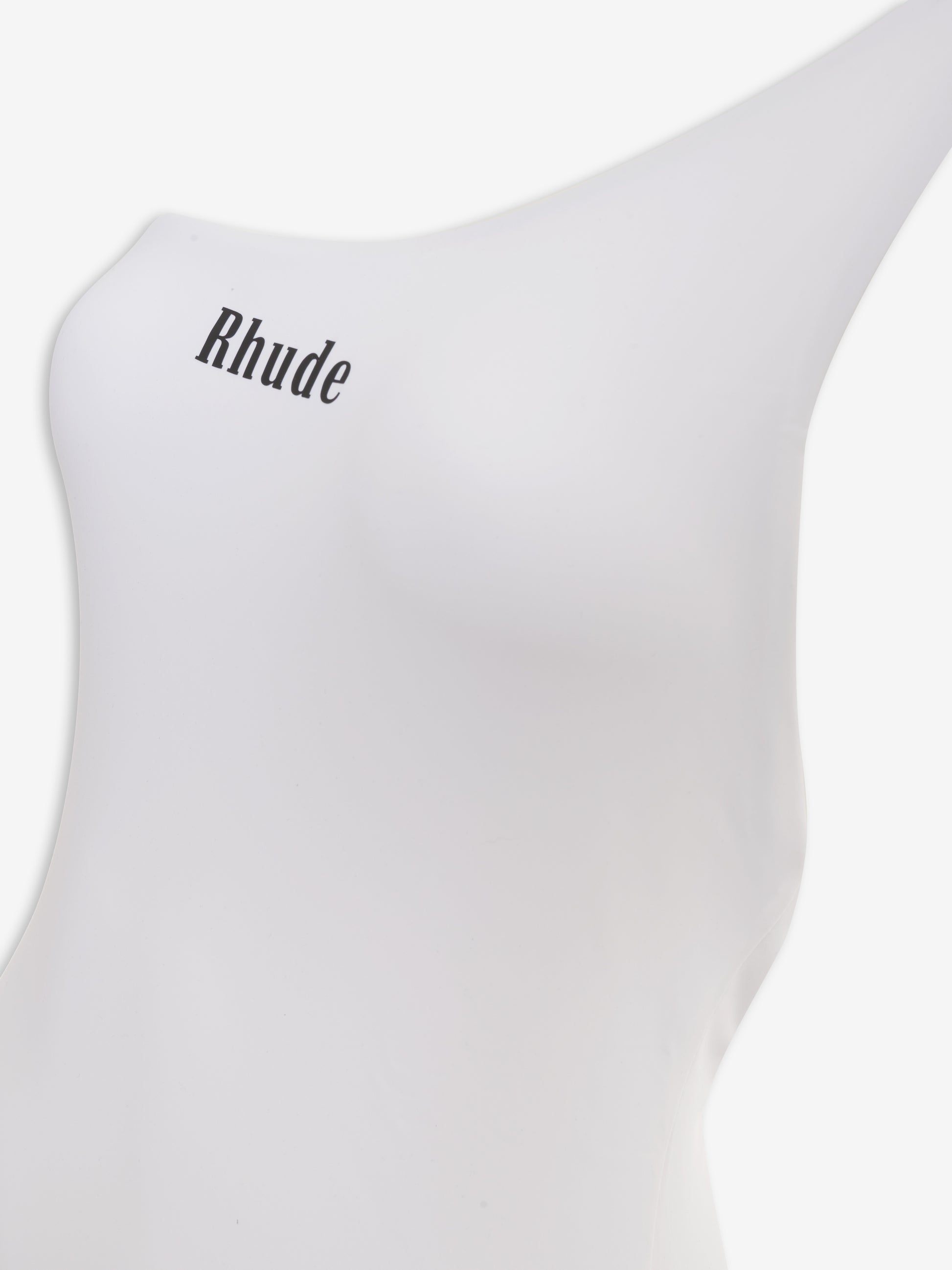 RHUDE WOMEN'S WHITE ONE-SHOULDER SWIMSUIT